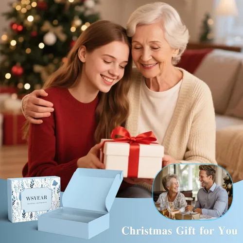 Miniatura 2 de WSYEAR Regalos de Navidad para mamá de parte de la hija, regalos para mujeres Best Mom Ever, manta con texto en inglés "I Love You Mother