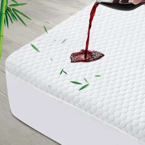 Protector de colchón Queen impermeable, refrescante, tela transpirable de viscosa 3D, bolsillo profundo de 8-18 pulgadas, lavable, sin ruido
