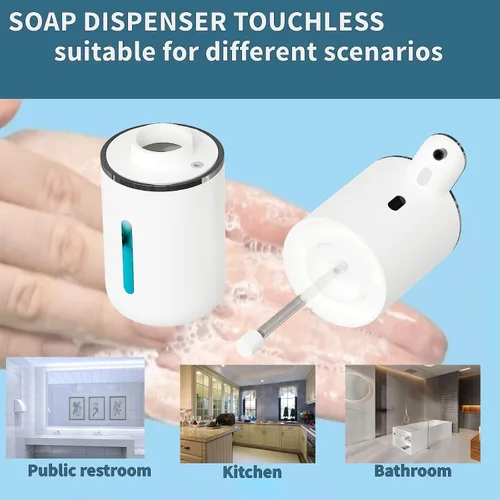 Miniatura 4 de Dispensador automático de jabón sin contacto, dispensador de jabón espumoso, 6 niveles ajustables, manos libres, dispensador recargable por USB