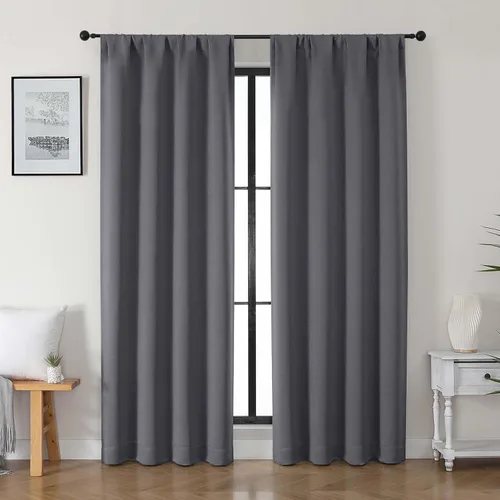 Miniatura 49 de Gwine Cortinas opacas para dormitorio, 54 pulgadas de largo, paneles de cortina de ventana con aislamiento térmico y reducción de ruido, cortinas
