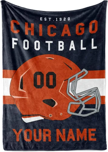 Miniatura 152 de Manta personalizada para fanáticos del fútbol americano – Se envía al día siguiente – Hecha en Estados Unidos – Manta de vellón personalizada