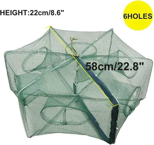Miniatura 2 de 1/2 piezas de trampa de cebo de pesca plegable cangrejo pez pececillo minnow cangrejo cangrejo cangre