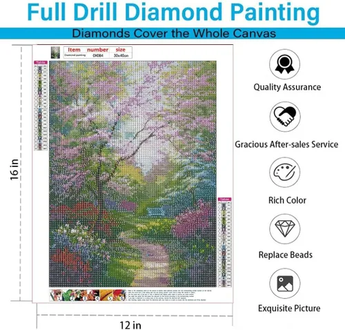 Miniatura 3 de Eiazuiks Kits de Pintura de Diamantes para Adultos, Paisaje 5D Kits de Arte de Diamantes DIY Perforación Completa Puntos de Diamantes para Regalo