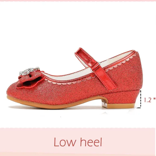 Miniatura 5 de Walofou Zapatos de vestir para niñas de flores, zapatos de tacón para fiesta de boda, zapatos planos de princesa Mary Jane para niños pequeños