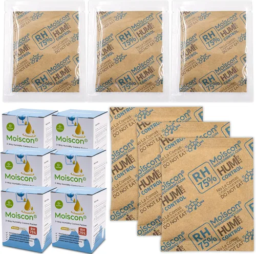 Miniatura 25 de Wisesorb Paquetes de control de humedad bidireccionales 49% para guitarras e instrumentos de madera - Absorbentes de humedad de 70g