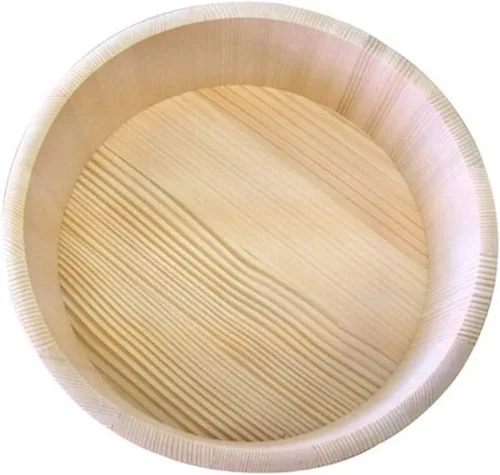 Miniatura 6 de TIKUSAN Hangiri - Tina de mezcla de arroz Hangiri de madera, banda de PP con tapa, hecha en Japón, hecha de abeto Momi, sushi, arroz, sushi oke