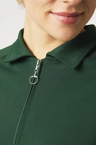 Miniatura 2 de HORZE Tiana Equestrian - Polo de entrenamiento de manga corta con malla para mujer