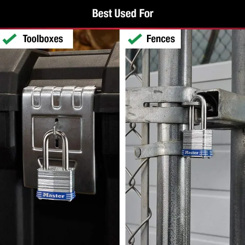 Miniatura 4 de Master Lock 3DLF- Candado de argolla larga, con 1-1/2 pulgadas. Argolla