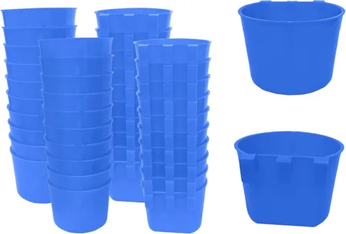 Paquete de 40 Tazas para Jaulas Comederos para Pájaros Cuenco de Semillas Plato de Alimentación y Agua para Pollos Agua y Comida para Conejos Jaulas