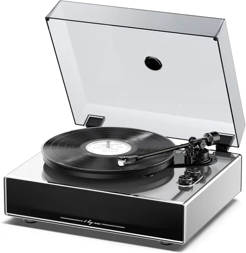 Miniatura 9 de 1 by ONE Reproductor de Discos de Alta Fidelidad Todo en Uno, Tocadiscos de Vinilo con Altavoces Integrados, Cartucho Magnético AT-3600L, Salida