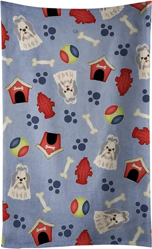Miniatura 127 de Caroline's Treasures BB2654KTWL Dog House Collection Airedale - Toalla de cocina para invitados, toalla de baño decorativa para cara, té, paño