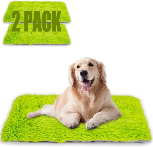 Miniatura 22 de Cama lavable a máquina, almohadilla de felpa de lujo para perros y gatos, tapete inferior antideslizante para perrera, camas peludas para razas