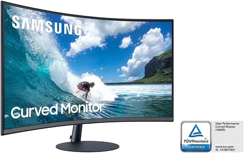 Miniatura 7 de Samsung - Serie T550 - Monitor de computadora FHD de 27 pulgadas (1080p), 75Hz, curvado, altavoces incorporados, HDMI, puerto de pantalla, FreeSync