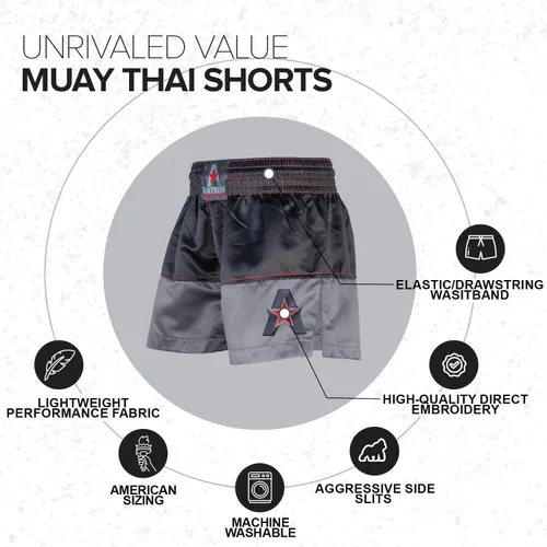 Miniatura 41 de Anthem Athletics Pantalones cortos de Muay Thai para hombre, pantalones cortos de Muay Thai para mujer - Kickboxing Short Boxing Trunks 5050 Classic