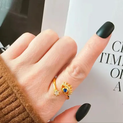 Miniatura 204 de Anillo de plata de ley 925, minimalista, ajustable, hecho a mano, para mujeres y niñas