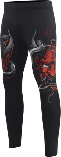 Miniatura 2 de O2TEE Máscara Samurai Grappling Spats Mallas de compresión Pant- Running BJJ, MMA, Muay Thai