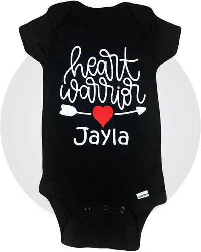 Miniatura 8 de Regalos de guerrero del corazón - Body personalizado 100% algodón - Talla unisex - Negro o blanco disponible - Ropa de bebé CHD
