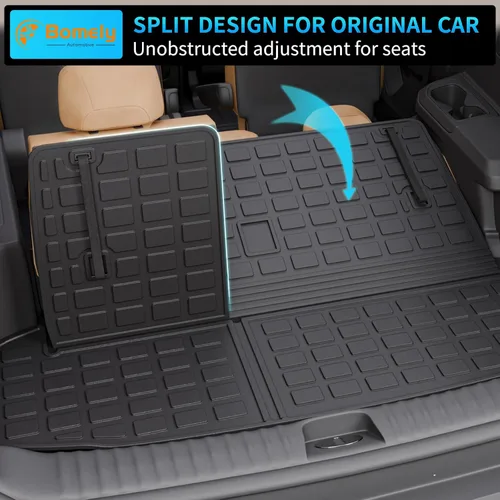 Miniatura 8 de Bomely Alfombrillas compatibles con Toyota Highlander 2014-2019 Cargo Liner TPE Protector de asiento trasero 2018 7 asientos Highlander Accesorios