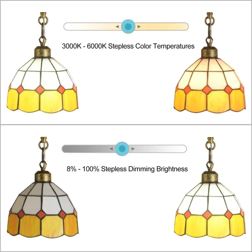 Miniatura 3 de beaysyty Lámpara de Pie de Estilo Tiffany de Vidrio Manchado Retro con Bandeja, Lámpara de Pie Ajustable, Lámpara de Pie de Temperatura