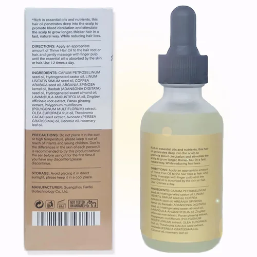 Miniatura 5 de Aceite para el cabello que promueve el crecimiento. Aceite de romero Con más de 20 biotina, nutre el cuero cabelludo, mejora la circulación