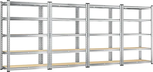 Miniatura 16 de REIBII Estantes de almacenamiento de 2020 LBS, estantería de garaje de 5 niveles, estantes de garaje ajustables y resistentes, estante de utilidad