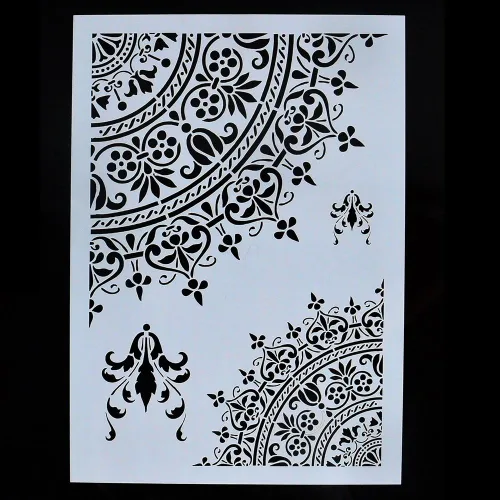 Miniatura 3 de Plantilla decorativa de mandala para pintar en paredes, muebles, manualidades, mandala (tamaño A2)