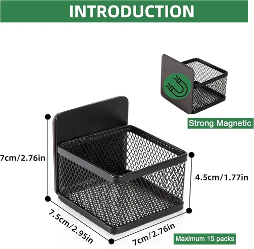 Miniatura 2 de Paquete de 8 organizadores magnéticos de bolsas de té, soporte de metal para bolsas de té, paquetes de café, organizadores para refrigerador