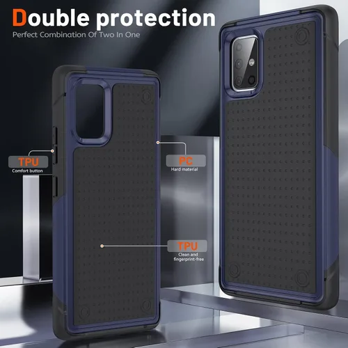Miniatura 313 de Jeylly Compatible con Samsung Galaxy A22 5G Funda, Funda Samsung A22 5G con 2pcs protectores de pantalla de vidrio templado