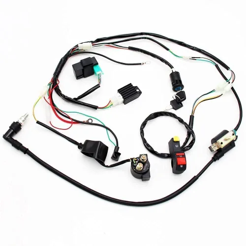 Miniatura 4 de PRO BAT - Arnés de cableado completo con bobina de solenoide y regulador para motos de tierra Pit Bike de arranque eléctrico de 50 cc, 70 cc, 90 cc