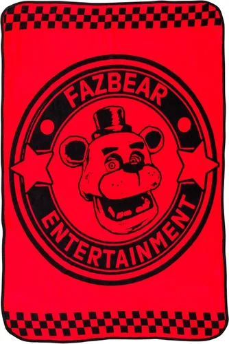 Silver Buffalo Five Nights at Freddy's Special Delivery Fazbear Entertainment - Manta de forro polar de 45 x 60 pulgadas, manta suave y acogedora,