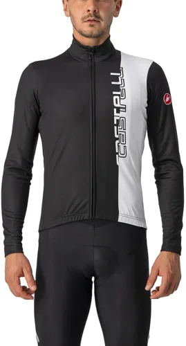 CASTELLI Traguardo Jersey FZ, Negro claro/blanco, XXL