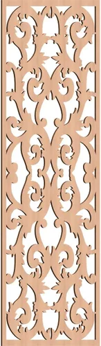Miniatura 139 de Meadville Paneles decorativos de pared de madera con calado, 9 3/8 pulgadas de ancho x 24 3/8 pulgadas de alto x 1/4 de alto, aliso
