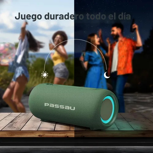 Miniatura 6 de Passau Altavoces Bluetooth portátiles 40 W de potencia máxima, sonido estéreo fuerte, radiadores pasivos, graves profundos, tiempo de reproducción