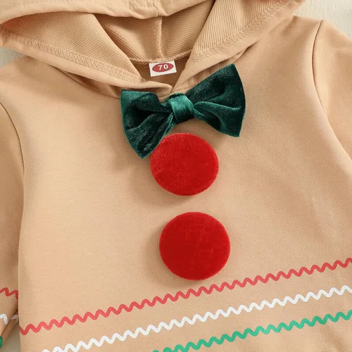 Miniatura 101 de Conjunto de ropa de otoño e invierno para bebé y niño, sudadera larga con capucha y pantalones para niños pequeños, 6, 12, 18, 24 meses, 2T