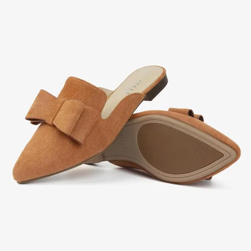 Miniatura 4 de MUSSHOE Mules para mujer, cómodos, puntiagudos, sin cordones, zapatos planos