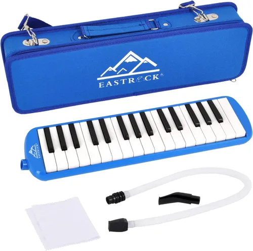 Miniatura 15 de EASTROCK Instrumento de Melodica de 32 Teclas, Piano de Teclado de Aire, Melodica Soprano con 2 Juegos de Boquillas y Tubos, Bolsa de Transporte