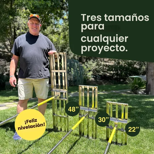 Miniatura 5 de Rocklin™ Rastrillo de nivelación de césped, herramienta de nivelación de acero inoxidable de 22 x 10 pulgadas con mango de 78 pulgadas Suelo