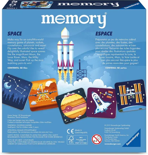 Miniatura 4 de Ravensburger Juego de memoria espacial – Atractivo juego cósmico a juego para niños Divertido juguete educativo Mejora la concentración