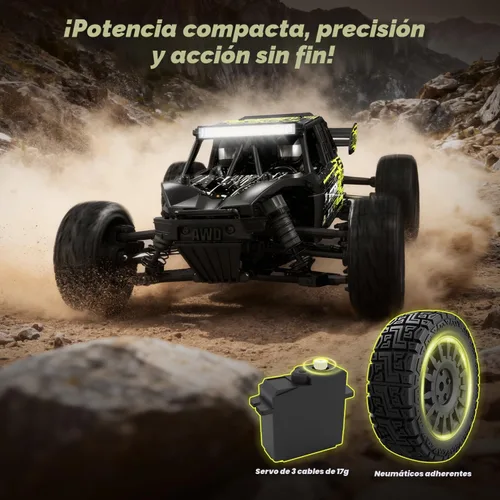 Miniatura 2 de HAIBOXING 1:18 Desert Off-Road RC Truck 18856, RTR rápido 36km/h 4WD, coche eléctrico a control remoto a prueba de salpicaduras, grado pasatiempo