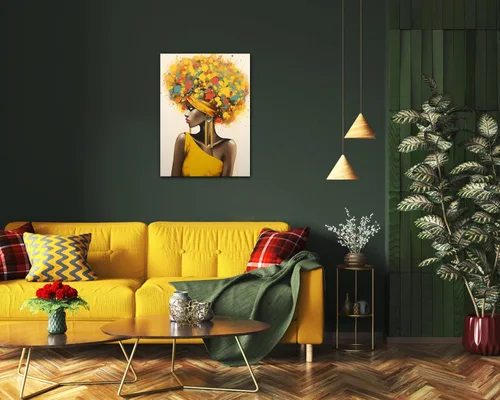 Miniatura 90 de Arte de pared afroamericano, decoración de rey y reina bailarín negro para sala de estar, arte de pareja de amor negro para dormitorio, lienzo