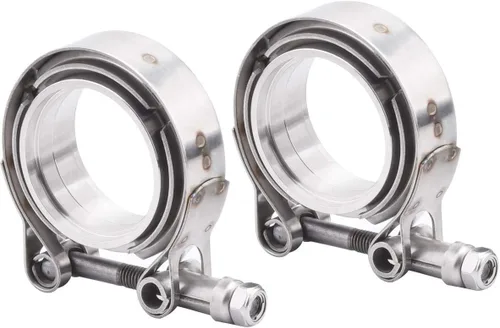 Miniatura 9 de Abrazadera de banda en V de 2,0 pulgadas con brida macho hembra universal 304 acero inoxidable para coche 1PC