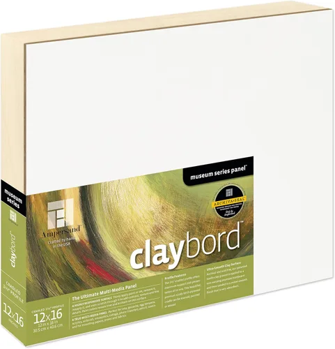 Miniatura 79 de Ampersand Art Supply Panel de pintura de madera: Serie Museo Claybord, 10 "x 10", 2" Perfil con acunado Perfil con cuna de 2