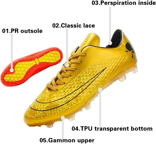 Miniatura 5 de Calzado para fútbol para hombre, deportivo, para usar al aire libre o en interiores, calzado cómodo de fútbol para niños y estudiantes, tacos