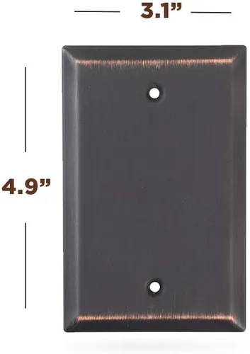 Miniatura 2 de Placa de pared de acero plana, color bronce