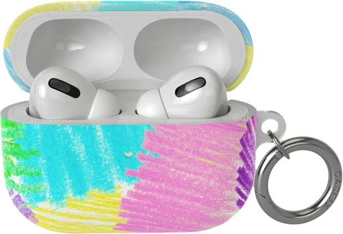 Miniatura 5 de Casely Funda compatible con AirPods Pro 1 All Smiles Funda para AirPods con adhesivo de cara sonriente