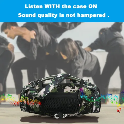 Miniatura 3 de Correa de transporte de viaje para JBL Boombox 3/Boombox 3 Wi-Fi impermeable altavoz portátil, correa para el hombro con dos cubiertas laterales