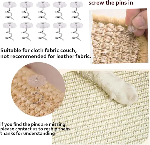 Miniatura 5 de HAOZAIKEJI Alfombrilla Rascadora para Gatos Protector de Sofá de Sisal Natural Alfombrilla para Rascar Gatos Funda para Sofá Anti-Arañazos Protector