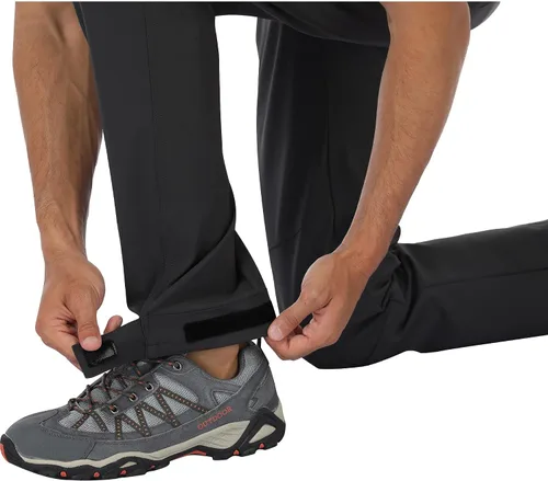 Miniatura 2 de PULI Pantalones de senderismo impermeables para hombre, ajustados, elásticos, ligeros, con bolsillos