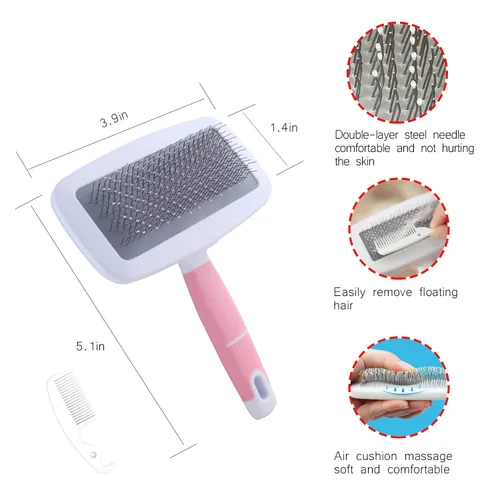 Miniatura 4 de Kit de aseo para mascotas pequeñas Crafterlife con cepillo desempañador, guante de masaje para el baño, peine para aseo de mascotas, cortaúñas