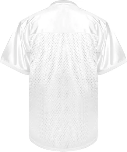 Miniatura 3 de MESOSPERO Camisetas de fútbol en blanco para hombre, camisa de fútbol lisa de poliéster de malla, ropa deportiva S-3XL, negro, blanco, gris